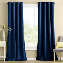 Load image into Gallery viewer, Rayna Decor Fabric Solid Window Curtain, 5 Feet, Azure Blue, Set of 1
