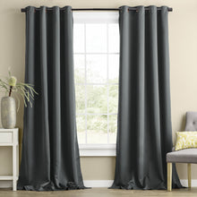Load image into Gallery viewer, Rayna Decor Fabric Solid Window Curtain, Set of 1, Slate Grey
