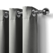 Load image into Gallery viewer, Rayna Decor Fabric Solid Window Curtain, Set of 1, Frost Grey
