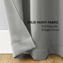 Load image into Gallery viewer, Rayna Decor Fabric Solid Window Curtain, Set of 1, Frost Grey
