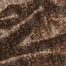 Load image into Gallery viewer, Rayna Decor Set of 2 Soft Luxury Floral Suede Velvet Eyelet Window Curtains, Walnut-2
