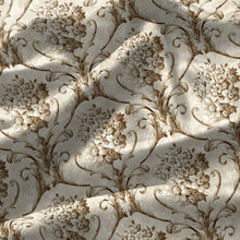 Load image into Gallery viewer, Rayna Decor Set of 2 Soft Luxury Floral Suede Velvet Eyelet Window Curtains, Cream-2
