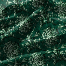 Load image into Gallery viewer, Rayna Decor Set of 2 Soft Luxury Floral Suede Velvet Eyelet Window Curtains, Bottle Green-2
