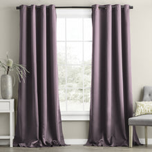 Load image into Gallery viewer, Rayna Decor Fabric Solid Window Curtain, Set of 1, Smoky Plum
