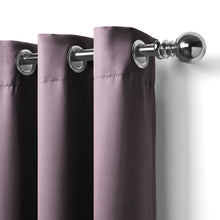 Load image into Gallery viewer, Rayna Decor Fabric Solid Window Curtain, Set of 1, Smoky Plum
