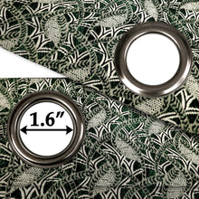 Load image into Gallery viewer, Rayna Decor Set of 2 Floral Damask Jute Jacquard Eyelet Long Door Curtain with Rust Free Eyelet Ringss. - 4x9 feet, Green-3
