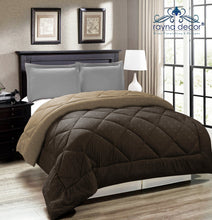 Load image into Gallery viewer, Rayna Decor Soft/Lightweight All Weather Reversible Microfiber Single Bed Comforter/Quilt,90x60 Inches,RussetCoffee and Smokybrown
