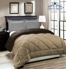 Load image into Gallery viewer, Rayna Decor Soft/Lightweight All Weather Reversible Microfiber Single Bed Comforter/Quilt,90x60 Inches,RussetCoffee and Smokybrown
