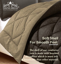 Load image into Gallery viewer, Rayna Decor Soft/Lightweight All Weather Reversible Microfiber Single Bed Comforter/Quilt,90x60 Inches,RussetCoffee and Smokybrown
