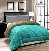 Load image into Gallery viewer, Rayna Decor Soft/Lightweight All Weather Reversible Microfiber Single Bed Comforter/Quilt,90x60 Inches,Smokybrown and Arctic
