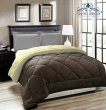 Load image into Gallery viewer, Rayna Decor Soft/Lightweight All Weather Reversible Microfiber Single Bed Comforter/Quilt,90x60 Inches,Russet Coffee and Vanilla

