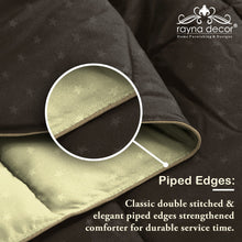 Load image into Gallery viewer, Rayna Decor Soft/Lightweight All Weather Reversible Microfiber Single Bed Comforter/Quilt,90x60 Inches,Russet Coffee and Vanilla
