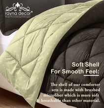 Load image into Gallery viewer, Rayna Decor Soft/Lightweight All Weather Reversible Microfiber Single Bed Comforter/Quilt,90x60 Inches,Russet Coffee and Vanilla
