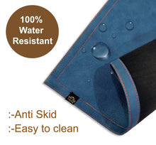 Load image into Gallery viewer, Rayna Decor Leather Dining Placemats for Dining Table Waterproof Wipeable Washable Placemats Heat-Resistant Non-Slip Kitchen Place Mats,Blue
