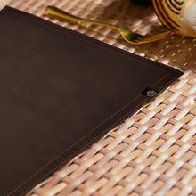 Load image into Gallery viewer, Rayna Decor Leather Dining Placemats for Dining Table Waterproof Wipeable Washable Placemats Heat-Resistant Non-Slip Kitchen Place Mats,Chocolate
