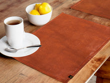 Load image into Gallery viewer, Rayna Decor Leather Dining Placemats for Dining Table Waterproof Wipeable Washable Placemats Heat-Resistant Non-Slip Kitchen Place Mats,TAN
