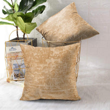 Load image into Gallery viewer, Rayna Decor Jacquard Velvet Cushion Covers for Living Room,16x16 Inches, Set of 5, Beige
