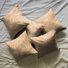 Load image into Gallery viewer, Rayna Decor Jacquard Velvet Cushion Covers for Living Room,16x16 Inches, Set of 5, Beige
