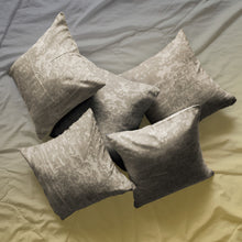 Load image into Gallery viewer, Rayna Decor Jacquard Velvet Cushion Covers for Living Room,16x16 Inches, Set of 5,Buff
