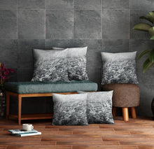 Load image into Gallery viewer, Rayna Decor Jacquard Velvet Cushion Covers for Living Room,16x16 Inches, Set of 5,Silver and Grey
