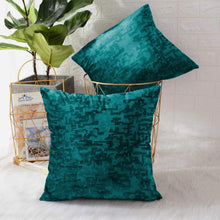 Load image into Gallery viewer, Rayna Decor Jacquard Velvet Cushion Covers for Living Room,16x16 Inches, Set of 5,Teal

