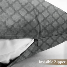 Load image into Gallery viewer, Rayna Decor Jacquard Velvet Cushion Covers for Living Room,16x16 Inches, Set of 5,Silver and Grey-1
