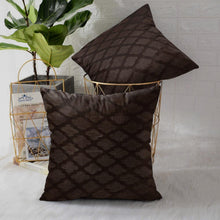 Load image into Gallery viewer, Rayna Decor Jacquard Velvet Cushion Covers for Living Room,16x16 Inches, Set of 5,Coffee
