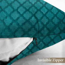 Load image into Gallery viewer, Rayna Decor Jacquard Velvet Cushion Covers for Living Room,16x16 Inches, Set of 5,Teal-1
