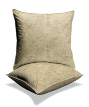 Load image into Gallery viewer, Rayna Decor Texture Suede Imported Velvet Reversible Cushion Covers for Living Room, Pack of 1 &amp; 2, Buff
