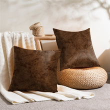 Load image into Gallery viewer, Rayna Decor Texture Suede Imported Velvet Reversible Cushion Covers for Living Room, Pack of 1 &amp; 2, Hazzlenut
