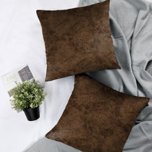 Load image into Gallery viewer, Rayna Decor Texture Suede Imported Velvet Reversible Cushion Covers for Living Room, Pack of 1 &amp; 2, Hazzlenut
