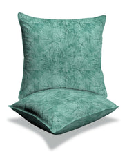 Load image into Gallery viewer, Rayna Decor Texture Suede Imported Velvet Reversible Cushion Covers for Living Room, Pack of 1 &amp; 2, Mint Aqua
