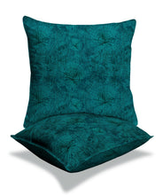 Load image into Gallery viewer, Rayna Decor Texture Suede Imported Velvet Reversible Cushion Covers for Living Room, Pack of 1 &amp; 2, Teal Blue
