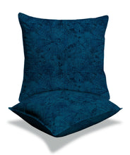 Load image into Gallery viewer, Rayna Decor Texture Suede Imported Velvet Reversible Cushion Covers for Living Room, Pack of 1 &amp; 2, Ultramarine
