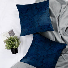 Load image into Gallery viewer, Rayna Decor Texture Suede Imported Velvet Reversible Cushion Covers for Living Room, Pack of 1 &amp; 2, Navy Blue
