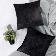 Load image into Gallery viewer, Rayna Decor Texture Suede Imported Velvet Reversible Cushion Covers for Living Room, Pack of 1 &amp; 2, Grey Black
