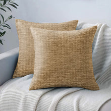 Load image into Gallery viewer, Rayna Decor Jacquard Chenille 100TC Cushion Cover, Pack of 1 &amp; 2, Peanut
