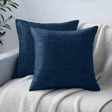 Load image into Gallery viewer, Rayna Decor Jacquard Chenille 100TC Cushion Cover, Pack of 1 &amp; 2, Sapphire Blue
