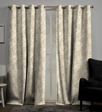 Load image into Gallery viewer, Rayna Decor Soft Luxury Suede Velvet Solid Eyelet Window Curtain (4.5 x 5 Feet), Cream
