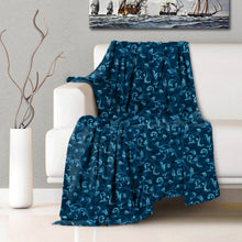 Load image into Gallery viewer, Rayna Decor Super Soft Unique Fringe Design Digital Pattern Suede Velvet Decorative Throw/Sofa Cover for Sofa,Couch, Bed and Living Room,140x125 cms,Pack of 2, Ultramarine
