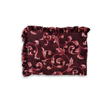 Load image into Gallery viewer, Rayna Decor Super Soft Unique Fringe Design Digital Pattern Suede Velvet Decorative Throw/Sofa Cover for Sofa,Couch, Bed and Living Room,140x125 cms,Pack of 2, Maroon
