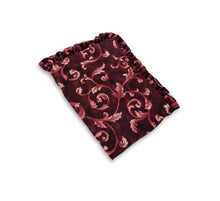 Load image into Gallery viewer, Rayna Decor Super Soft Unique Fringe Design Digital Pattern Suede Velvet Decorative Throw/Sofa Cover for Sofa,Couch, Bed and Living Room,140x125 cms,Pack of 2, Maroon

