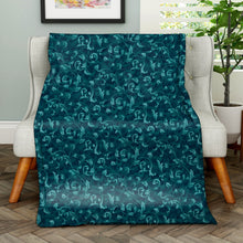 Load image into Gallery viewer, Rayna Decor Super Soft Unique Fringe Design Digital Pattern Suede Velvet Decorative Throw/Sofa Cover for Sofa,Couch, Bed and Living Room,140x125 cms,Pack of 2, Teal Blue
