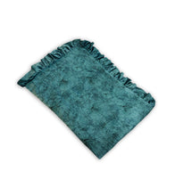 Load image into Gallery viewer, Rayna Decor Super Soft Unique Fringe Design Digital Pattern Suede Velvet Decorative Throw/Sofa Cover for Sofa,Couch, Bed and Living Room,140x125 cms,Pack of 2, Teal Blue
