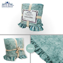 Load image into Gallery viewer, Rayna Decor Super Soft Unique Fringe Design Digital Pattern Suede Velvet Decorative Throw/Sofa Cover for Sofa,Couch, Bed and Living Room,140x125 cms,Pack of 2, Mint
